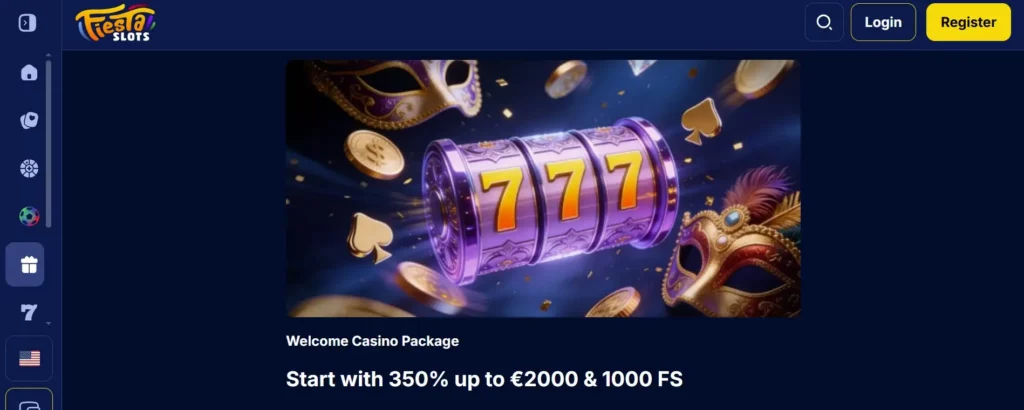 Welkomstaanbieding tot 250%, €3.000 en 1.000 Free Spins