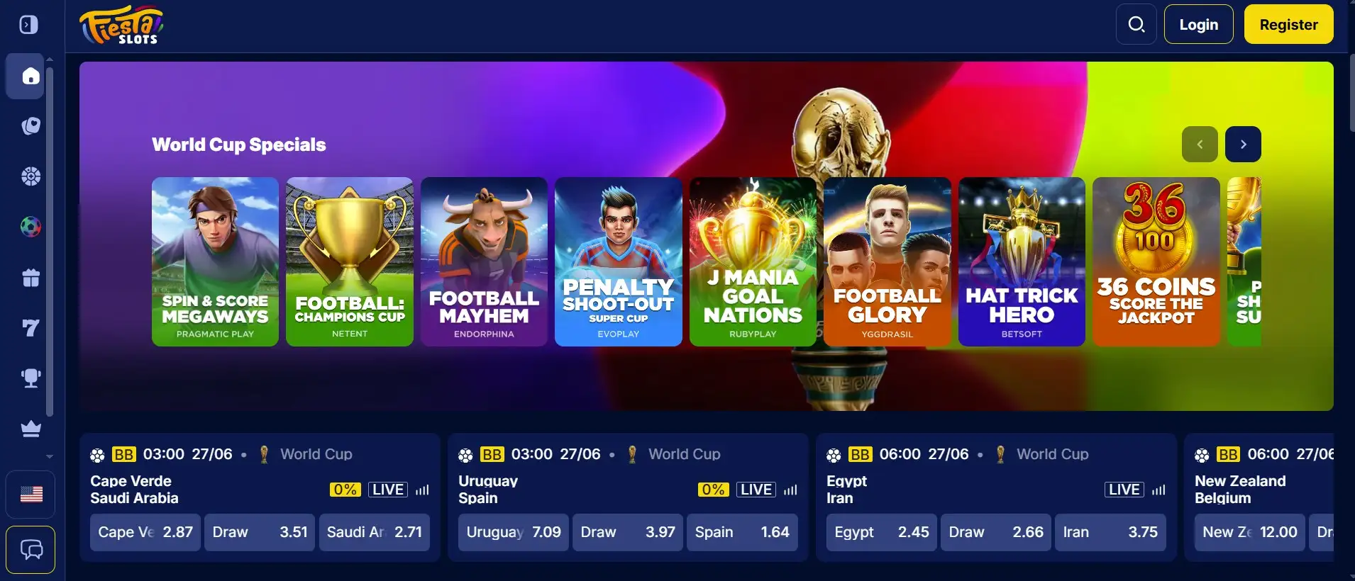 Pre-match, liveweddenschappen en esports op één platform